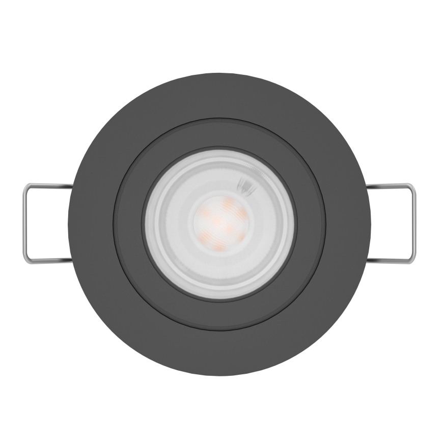 Eglo - Foco empotrable LED para baño 1xGU10/4,5W/230V IP44 negro