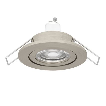 Eglo - Luminaria empotrable LED para baño 1xGU10/4,5W/230V IP44 cromo mate