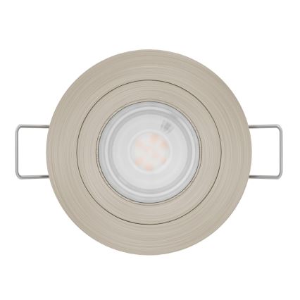 Eglo - Luminaria empotrable LED para baño 1xGU10/4,5W/230V IP44 cromo mate