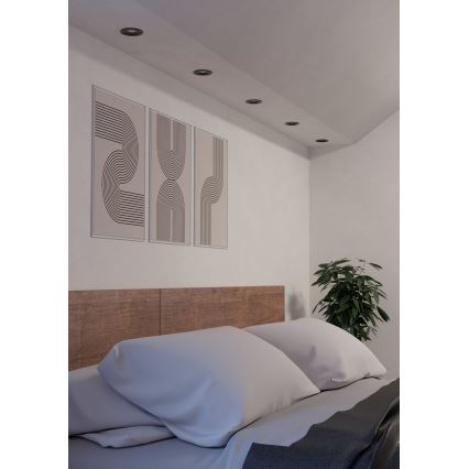 Eglo - Foco empotrado LED 1xGU10/4,5W/230V negro