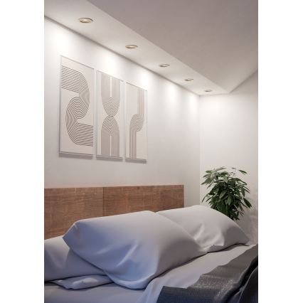 Eglo - LED foco empotrable de techo 1xGU10/4,5W/230V cromo mate