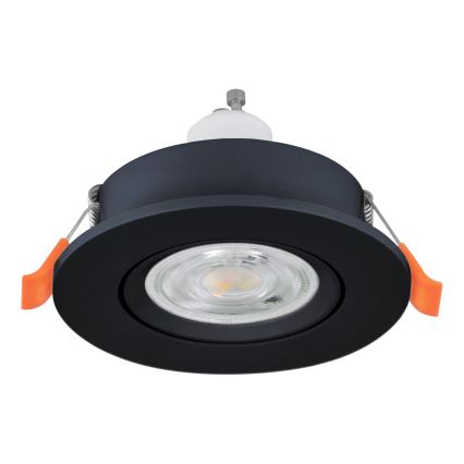 Eglo - Foco empotrable LED para baño 1x GU10/4,5 W/230 V IP44 negro