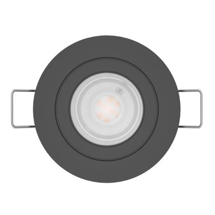 Eglo - Foco empotrable LED para baño 1x GU10/4,5 W/230 V IP44 negro