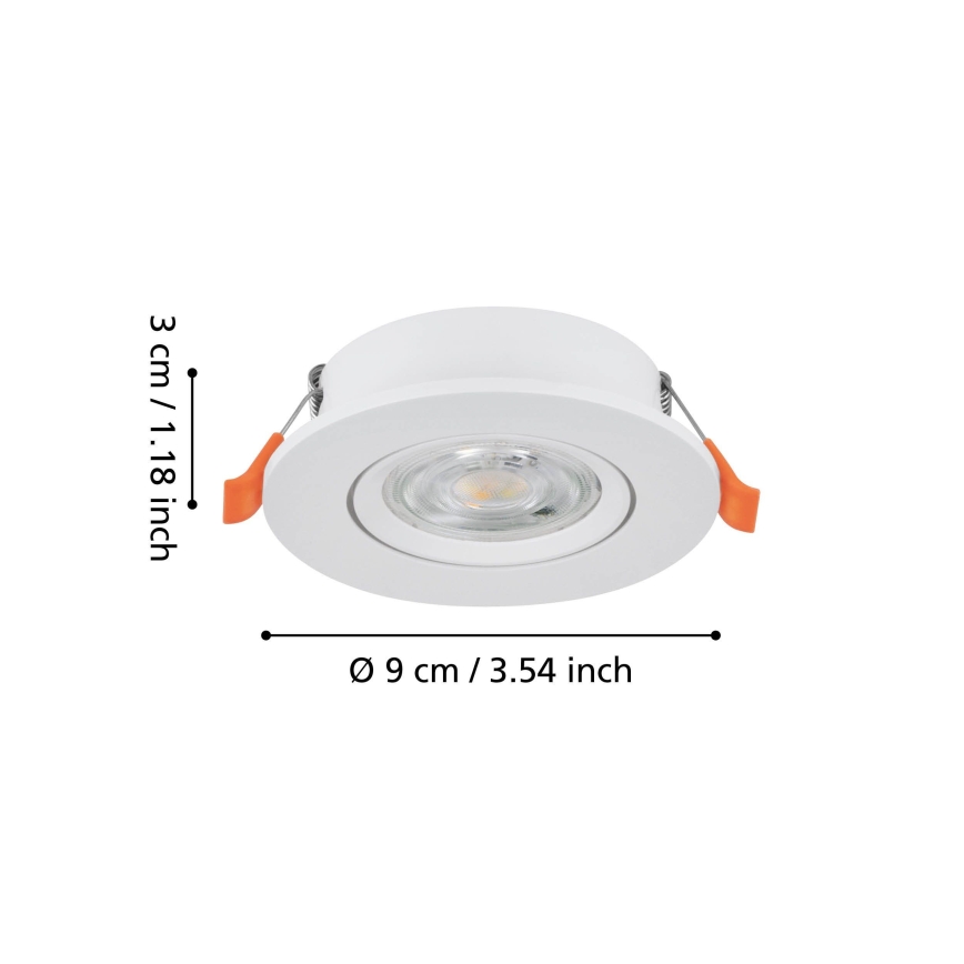 Eglo - Luminaria empotrada LED/4,8 W/230 V 2700/4000/6500 K blanco