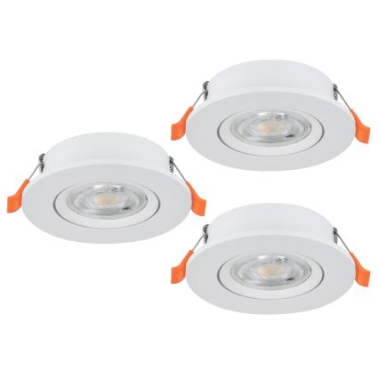 Eglo - Set de 3 focos empotrables LED/4,8W/230V 2700/4000/6500K blanco