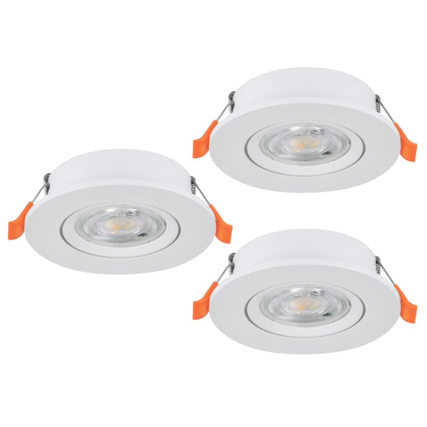 Eglo - Set de 3 focos empotrables LED/4,8W/230V 2700/4000/6500K blanco