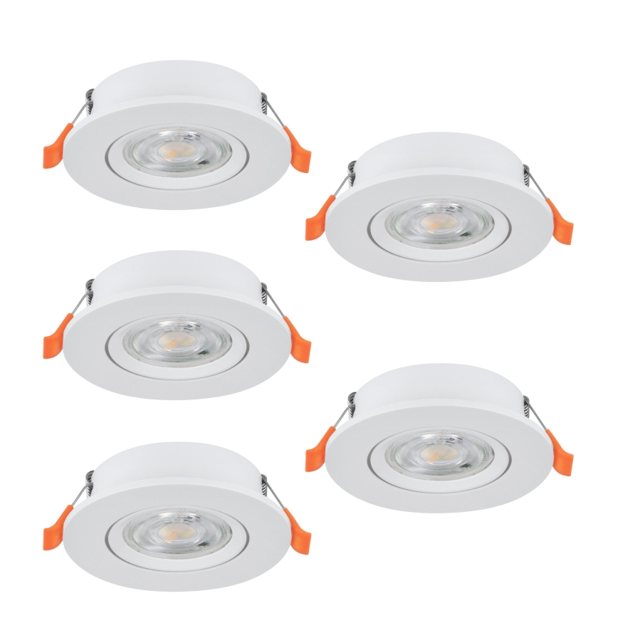 Eglo - Set de 5 focos empotrables de techo LED/4,8W/230V 2700/4000/6500K blanco