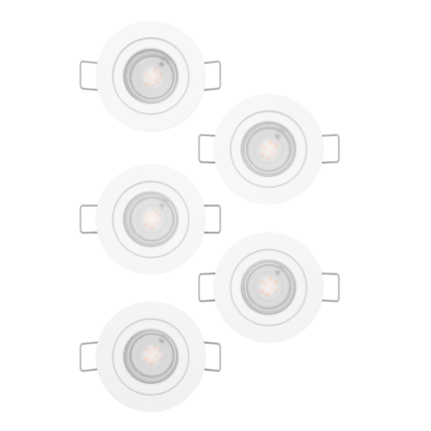 Eglo - Set de 5 focos empotrables de techo LED/4,8W/230V 2700/4000/6500K blanco