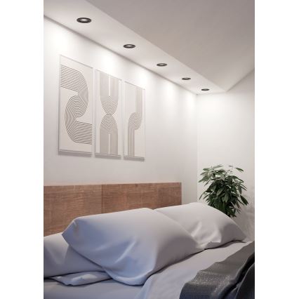 Eglo - Foco empotrado LED/4,8W/230V 2700/4000/6500K negro