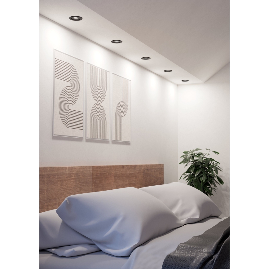 Eglo - Foco empotrado LED/4,8W/230V 2700/4000/6500K negro