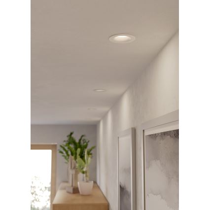 Eglo - Set de 3 lámparas empotrables LED para baño LED/4,9W/230V 2700/4000/6500K Ø 8,8 cm IP65 blanco