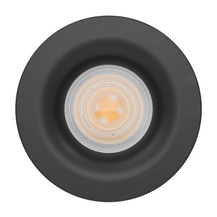 Eglo - Luminaria empotrada LED para baño LED/4,9W/230V 2700/4000/6500K Ø 8,8 cm IP65 negra