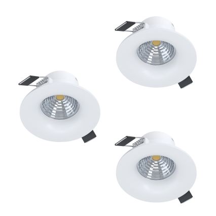 Eglo - Set de 3 focos LED empotrables regulables LED/4,8W/230V Ø 8,8 cm blanco