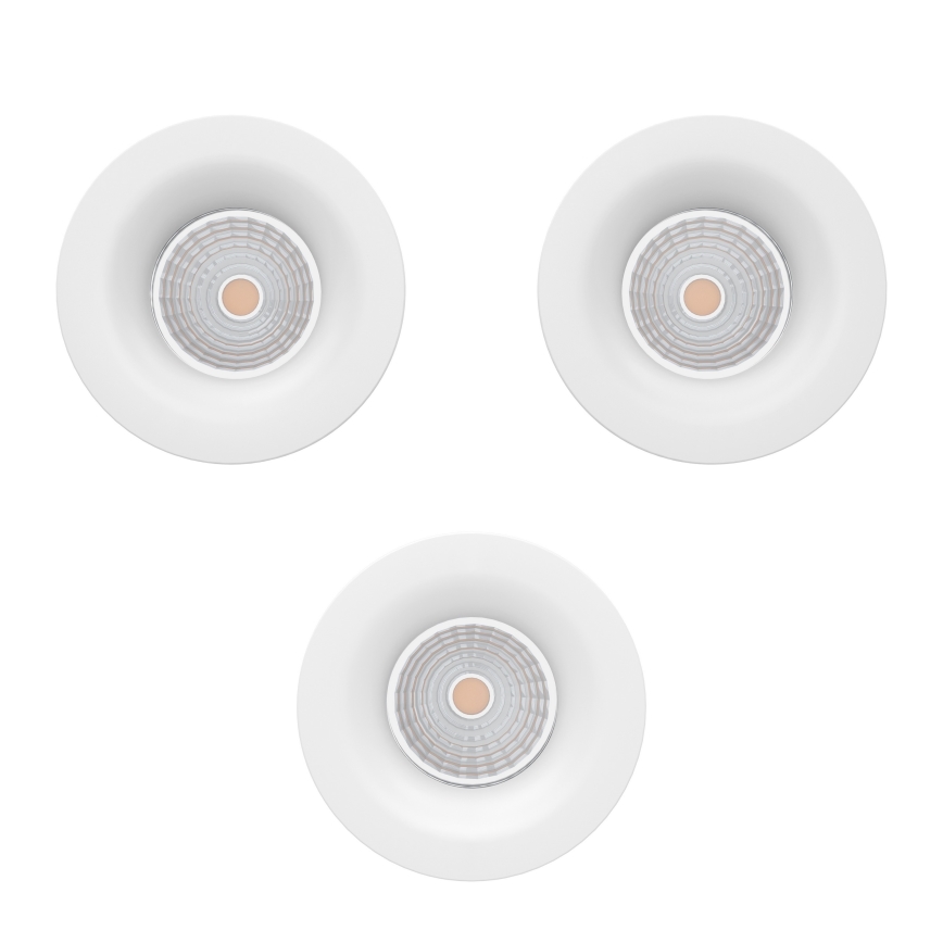 Eglo - Set de 3 focos LED empotrables regulables LED/4,8W/230V Ø 8,8 cm blanco