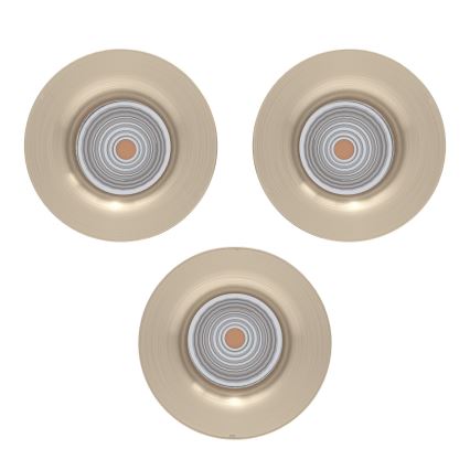 Eglo - Juego de 3 downlights empotrables LED regulables LED/4,8W/230V Ø 8,8 cm cromo mate