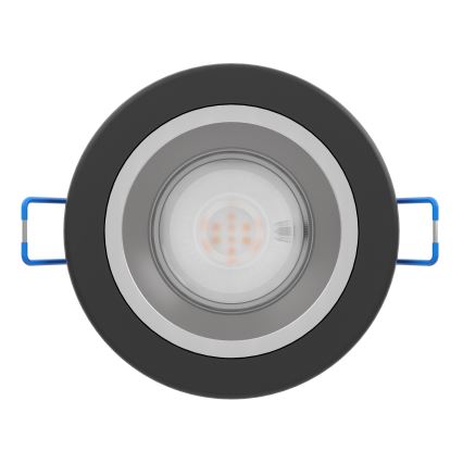 Eglo - Luminaria empotrable LED regulable para baño LED/4,8W/230V 2700/4000/6500K IP44 negra