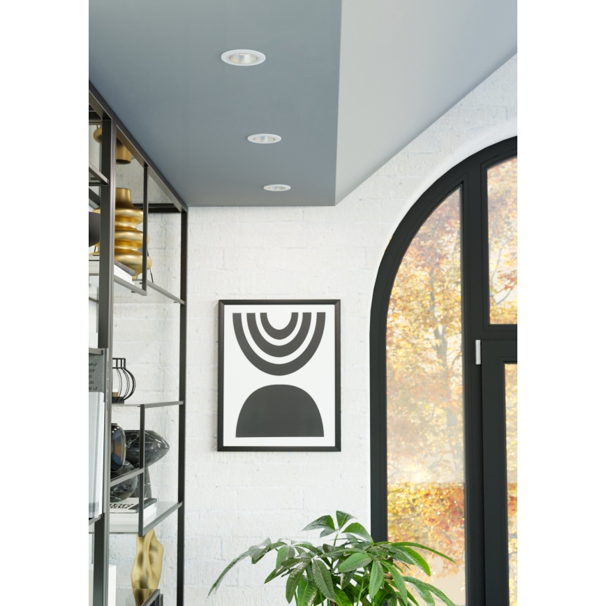 Eglo - Luminaria empotrable LED regulable para baño LED/4,8W/230V 2700/4000/6500K IP44 blanco/dorado