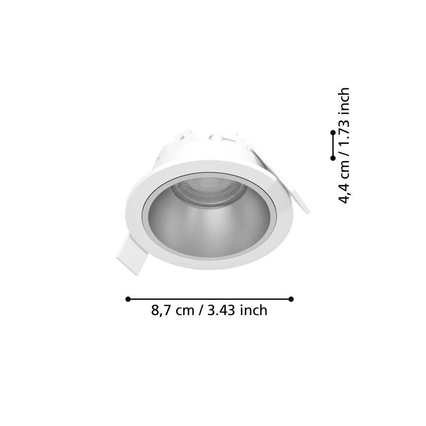 Eglo - Luminaria empotrable LED regulable para baño LED/4,8W/230V 2700/4000/6500K IP44 blanco/dorado