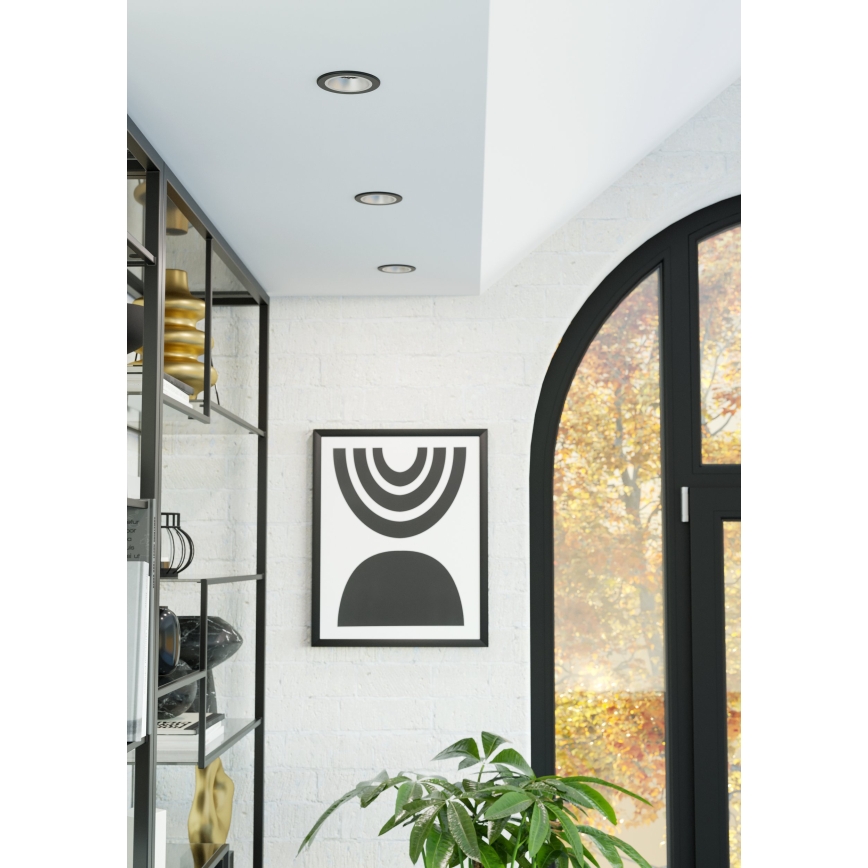 Eglo - LED RGBW regulable luminaria empotrada para baño LED/4,8W/230V 2700-6500K IP44 negro