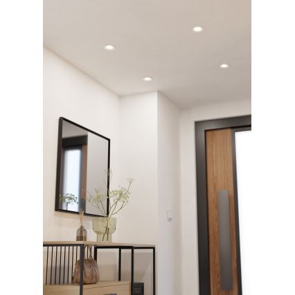 Eglo - Foco empotrable LED regulable LED/6,4W/230V Ø 8,8 cm blanco