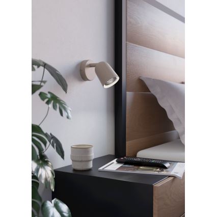 Eglo - Aplique de pared orientable 1x GU10/5W/230V beige