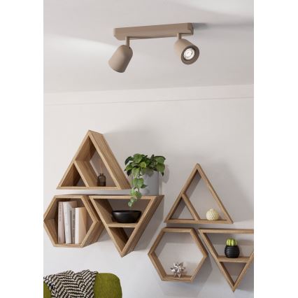 Eglo - Foco orientable 2xGU10/10W/230V beige