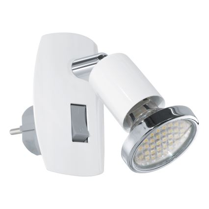Eglo - Luminaria LED enchufable 1xGU10/2,8W/230V blanca