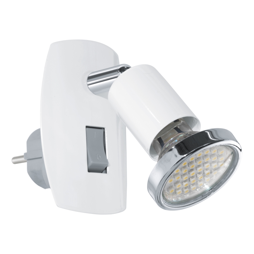 Eglo - Luminaria LED enchufable 1xGU10/2,8W/230V blanca