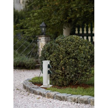 EGLO - Columna de enchufe para exterior verde SCHUKO IP44