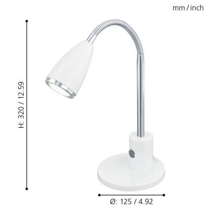 Eglo - Lámpara de mesa 1xGU10/3W/230V