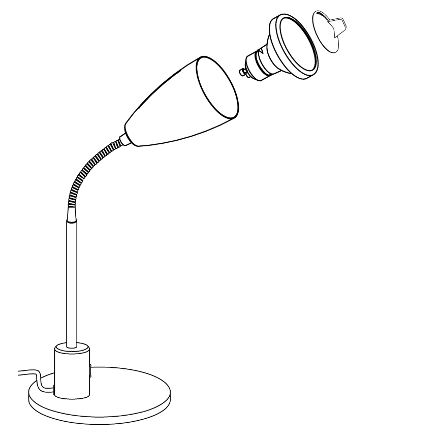 Eglo - Lámpara de mesa 1xGU10/3W/230V