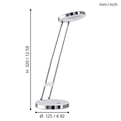 Eglo 93077 - Lámpara de mesa LED GEXO LED/3W/230V