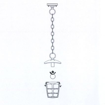 Eglo - LED Lámpara colgante exterior 1xE27/8,5W/230V IP44