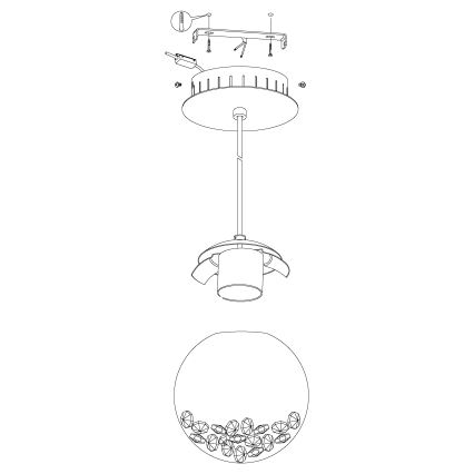 Eglo - Lámpara LED colgante 1xLED/5W/230V