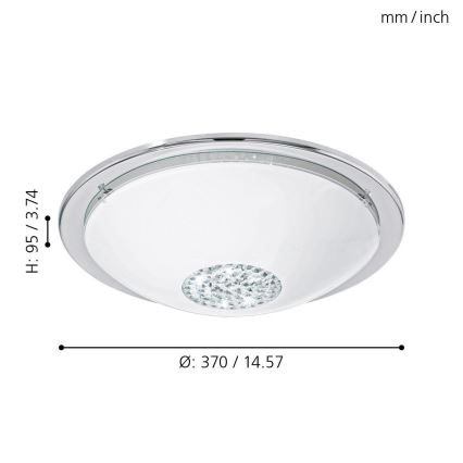 Eglo - Lámpara de techo LED LED/12W/230V