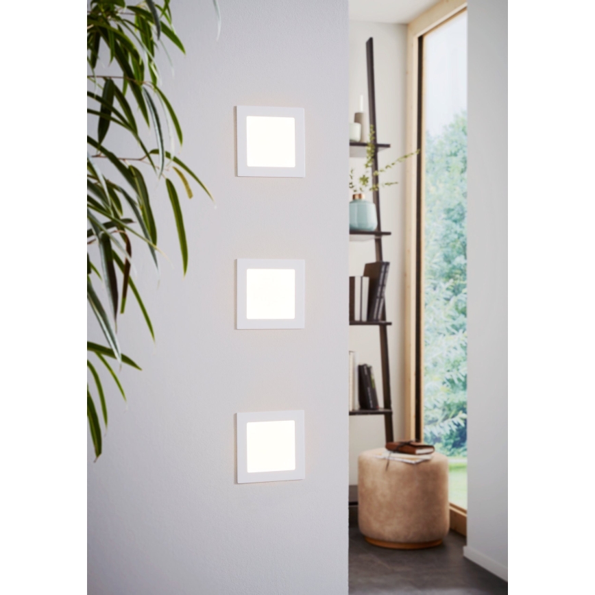 Eglo 94061 - Luminaria empotrada LED FUEVA 1 LED/10,95W/230V 17x17 cm