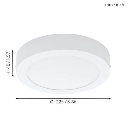 Eglo 94075 - Plafón LED FUEVA 1 LED/16,47W/230V