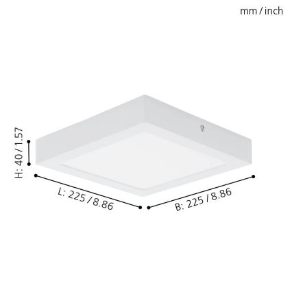 Eglo 94077 - Plafón LED FUEVA 1 LED/16,47W/230V