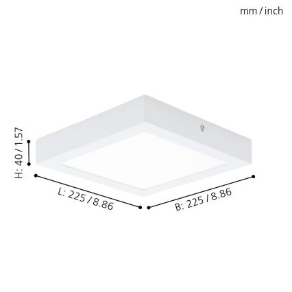 Eglo 94078 - Plafón LED FUEVA 1 LED/16,44W/230V