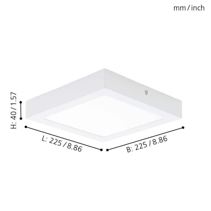 Eglo 94078 - Plafón LED FUEVA 1 LED/16,44W/230V