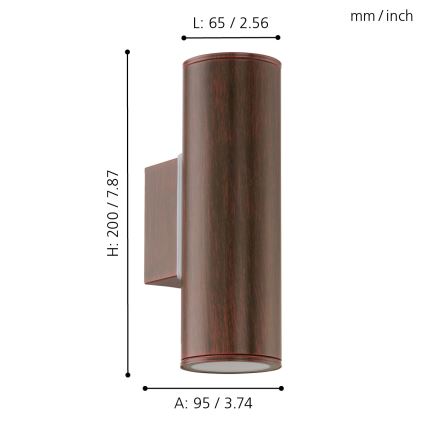Eglo - Iluminación LED exterior 2xGU10/3W/230V IP44