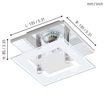 Eglo - Plafón LED 1xGU10-LED/3W/230V