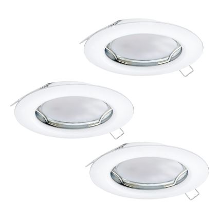 Eglo - SET 3x Iluminación LED empotrada de techo PENETO 3xGU10-LED/3W/230V