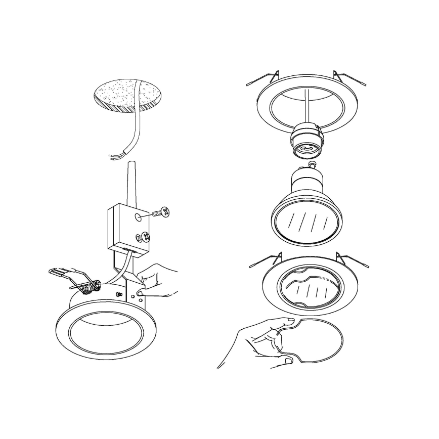 Eglo - SET 3x Iluminación LED empotrada de techo PENETO 3xGU10-LED/3W/230V