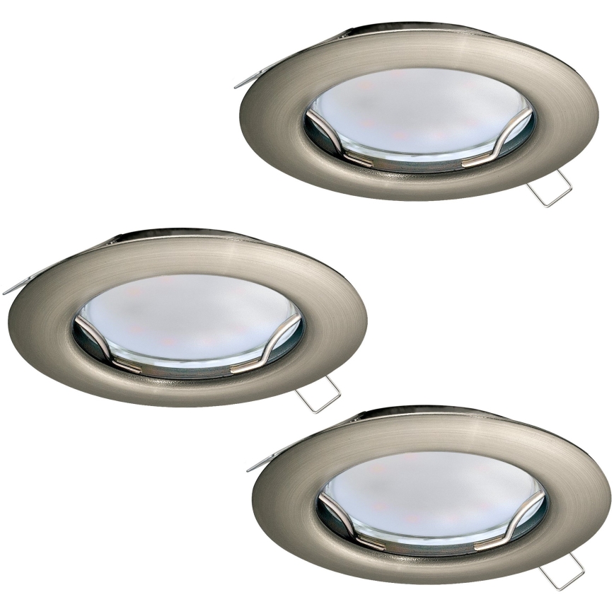 Eglo - SET 3x Iluminación LED empotrada de techo PENETO 3xGU10-LED/3W/230V