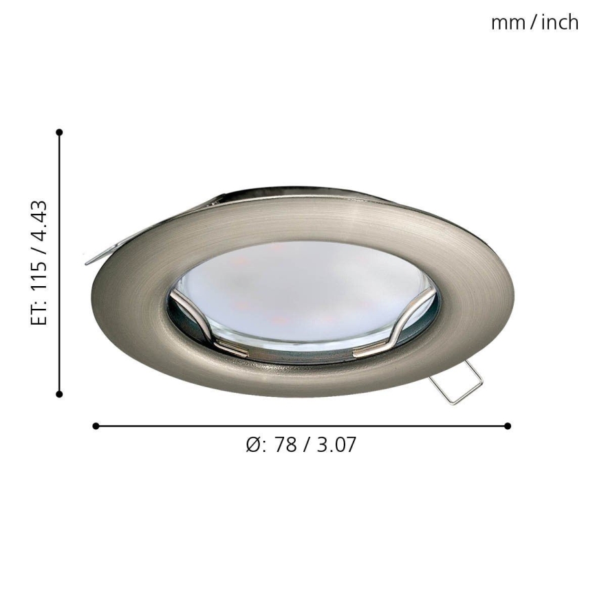 Eglo - SET 3x Iluminación LED empotrada de techo PENETO 3xGU10-LED/3W/230V