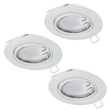 Eglo - SET 3x Iluminación LED empotrada de techo PENETO 3xGU10-LED/5W/230V