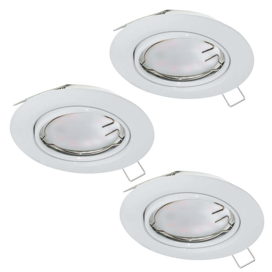 Eglo - SET 3x Iluminación LED empotrada de techo PENETO 3xGU10-LED/5W/230V