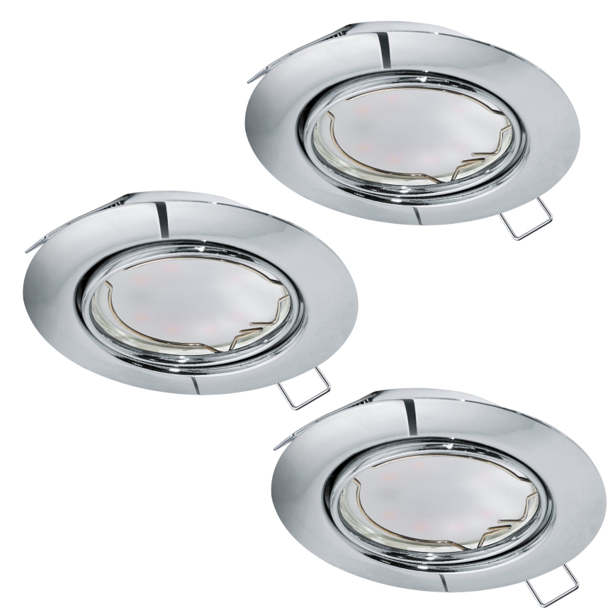 Eglo - SET 3x Iluminación LED empotrada de techo PENETO 3xGU10-LED/5W/230V