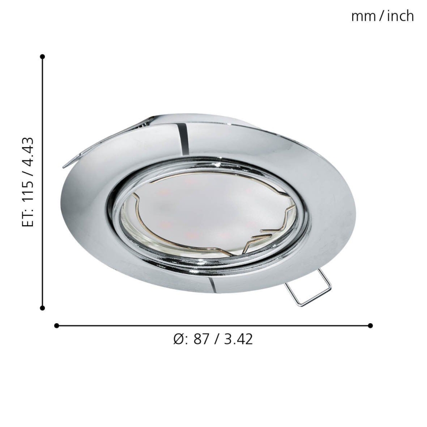 Eglo - SET 3x Iluminación LED empotrada de techo PENETO 3xGU10-LED/5W/230V